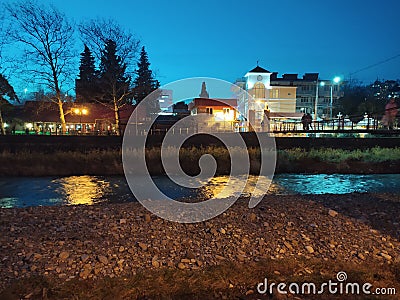 Night beauty river Editorial Stock Photo