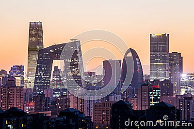 Night at Beijing Stock Photo