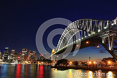 Night bridge scenes Stock Photo
