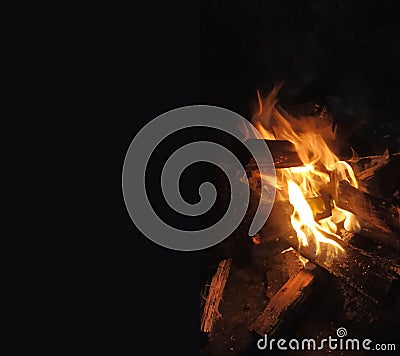 Night camping campfire night Stock Photo