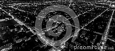 Night city grid Stock Photo