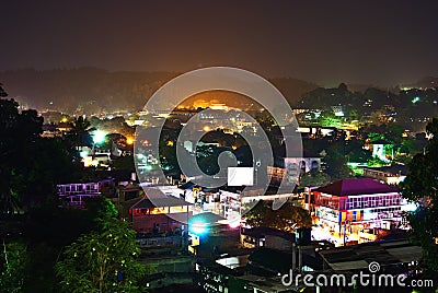 Night city of Kandy Stock Photo