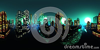 Night city,night skyscrapers Stock Photo