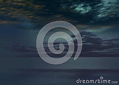 Night Clouds. 3D Rendering. Stock Photo