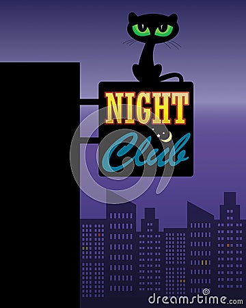 Night Club Vector Illustration