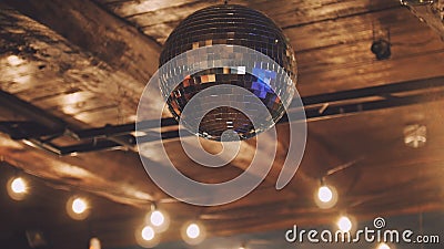 Night club - disco ball at ceiling Stock Photo