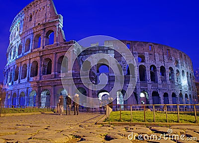 Night Colosseum Stock Photo
