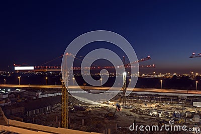 Night construction Stock Photo