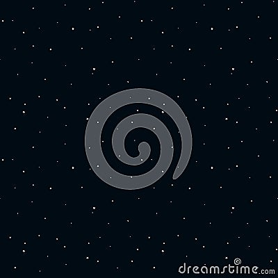 Night cosmos dark blue sky stars black seamless pattern vector Vector Illustration