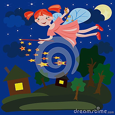 Night fairy Vector Illustration