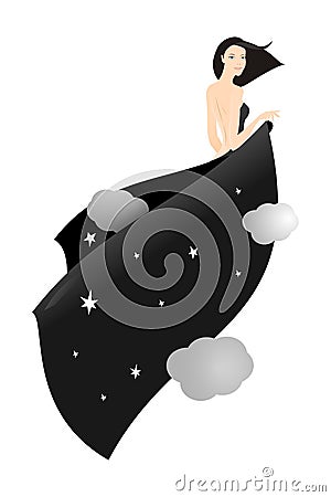 Night fairy Vector Illustration