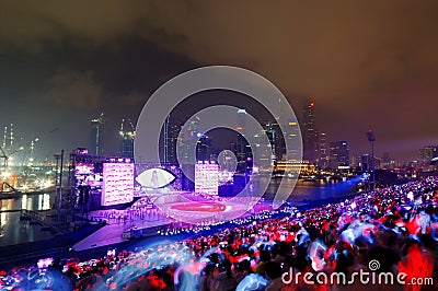 Night finale performance during NDP 2009 Editorial Stock Photo