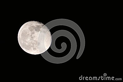 Night and full moon,bright full moon,close-up full moon Stock Photo