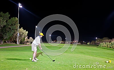 Night Golf Stock Photo