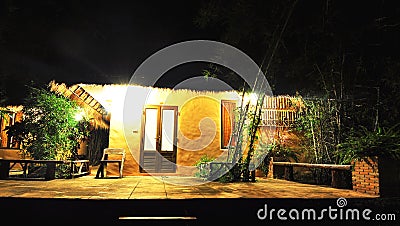 Night House Stock Photo