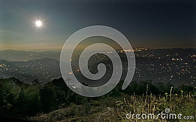 Night image of Darjeeling Stock Photo