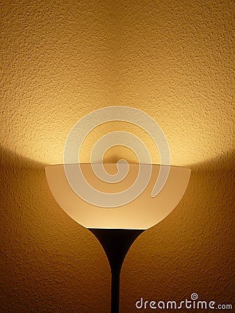 Night lamp and erotically shadows Stock Photo