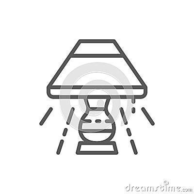 Night lamp line icon. Vector Illustration