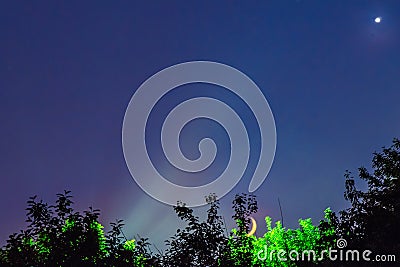 Night landscape moon Stock Photo