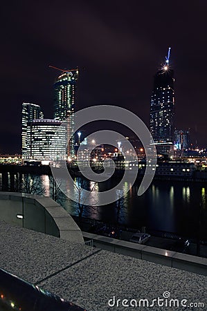 Night landscape of Moscow Stock Photo