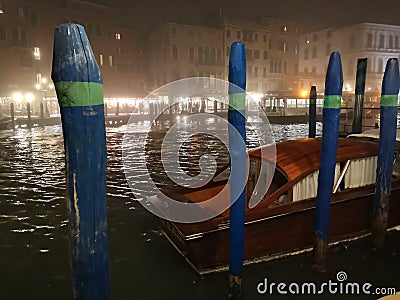 Night landscape of Venice Editorial Stock Photo