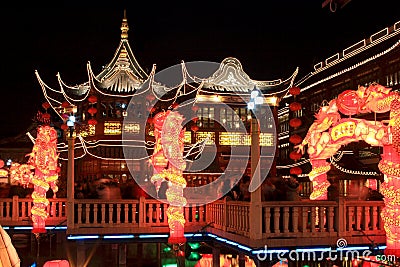 The night of Lantern Festival Editorial Stock Photo