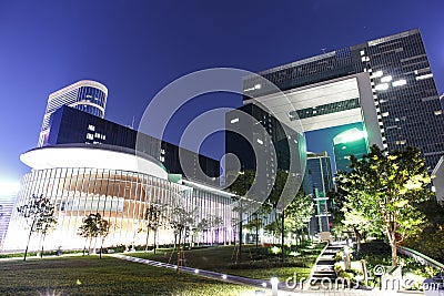 Night of Legislative Council Complex Stock Photo