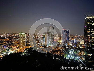 Night look with buildings city life 6 Editorial Stock Photo