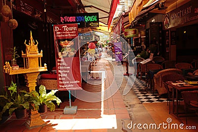 Night market in the street of Siem reap Editorial Stock Photo