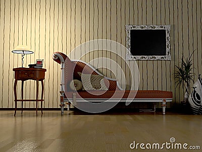 Night modern interior Stock Photo