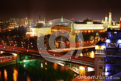 Night Moscow Stock Photo