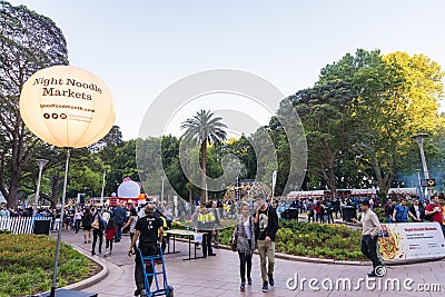 Night noodle market Sydney Editorial Stock Photo