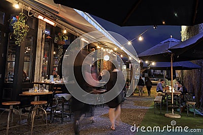 Night out at Auckland New Zealand Editorial Stock Photo