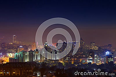 Night over Almaty Stock Photo