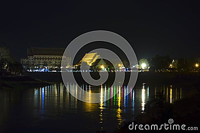 Night Phitsanulok City Stock Photo
