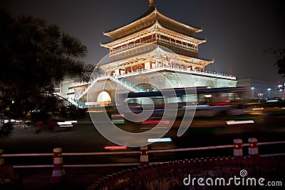 Xian Bell Tower, China Stock Photo