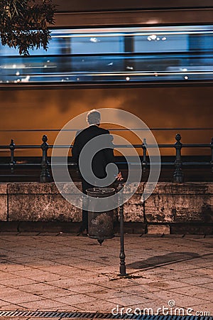 Catching the train Editorial Stock Photo