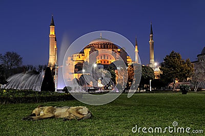 Night photos hagia sophia. istanbul-turkey Stock Photo