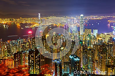 The night piece of Hongkong Stock Photo