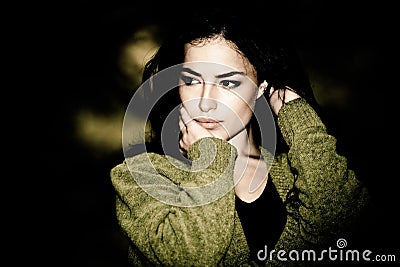 Night portrait Stock Photo