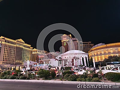 Las Vegas Night Scences Editorial Stock Photo