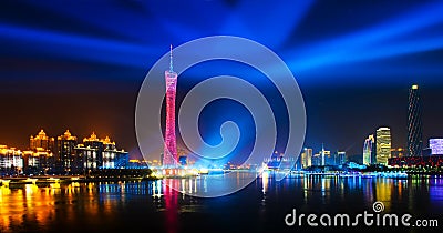 The night scenic of Guangzhou Editorial Stock Photo