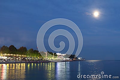 Coast at night Stock Photo