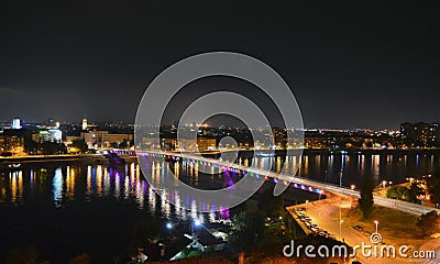 Night shot of Novi Sad - Serbia Editorial Stock Photo