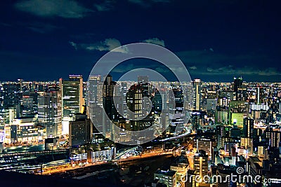 Moonlight over the Skyline. Stock Photo