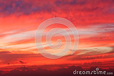 Night sky evening glow magical landscape Stock Photo