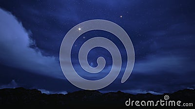 Night sky filled with stars. Stock Photo