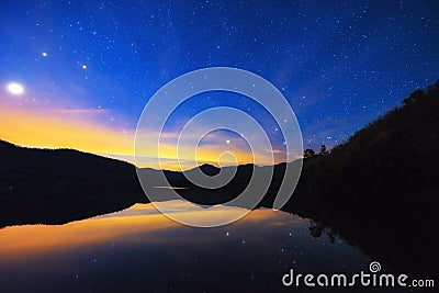 Night sky,many stars Stock Photo