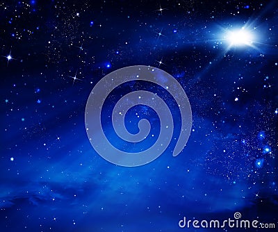 Night sky, space background Stock Photo