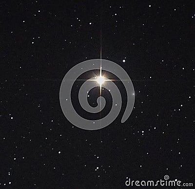 Night sky stars Mirah star observig Andromeda constellation Mirach Ghost Stock Photo